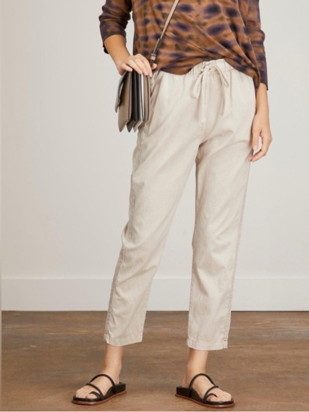 Xirena Rex Cotton Pullon Relaxed Twill Pants Sandstone Size Large